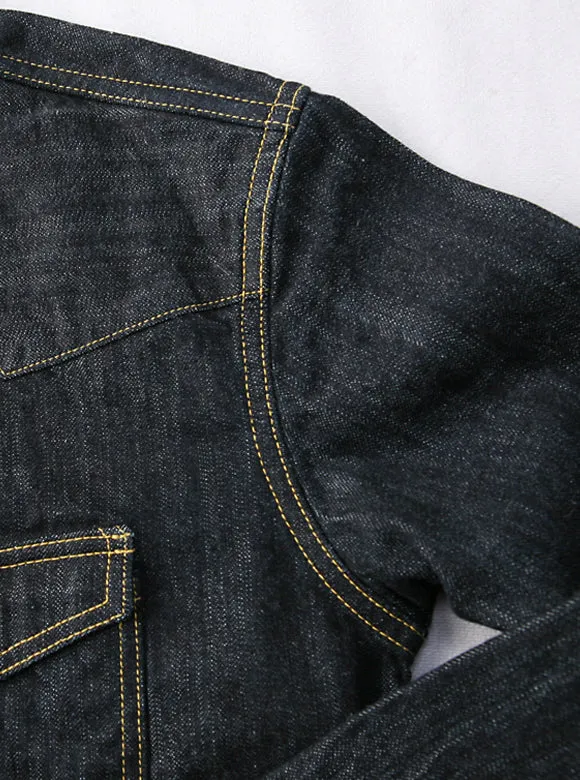 10oz Selvedge Denim Western Shirt in Indigo SDW-001L