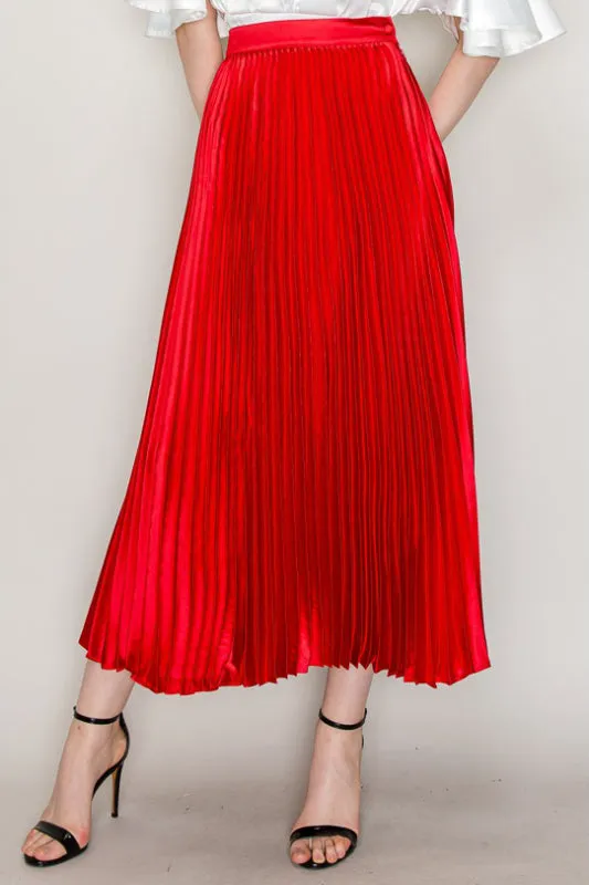 belle midi skirt - red