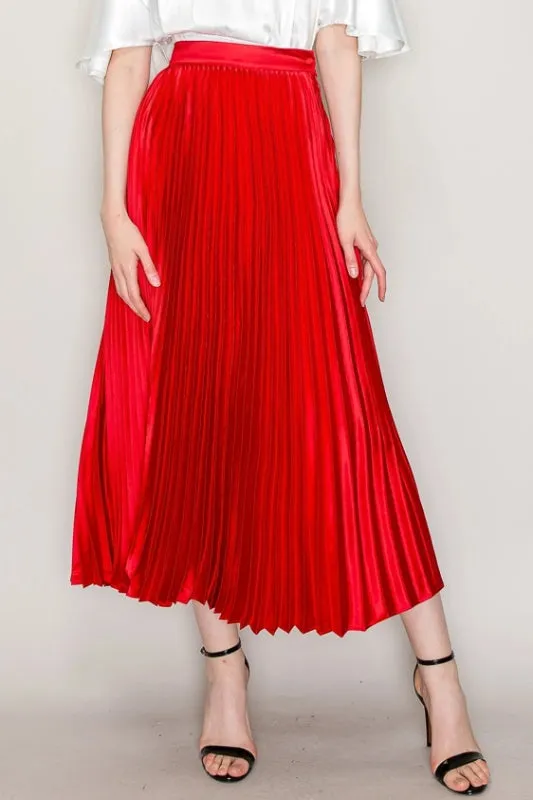 belle midi skirt - red