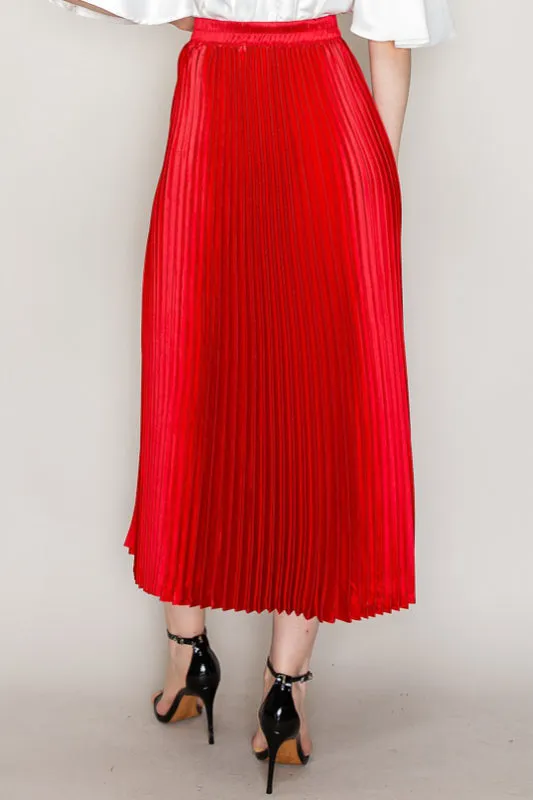 belle midi skirt - red