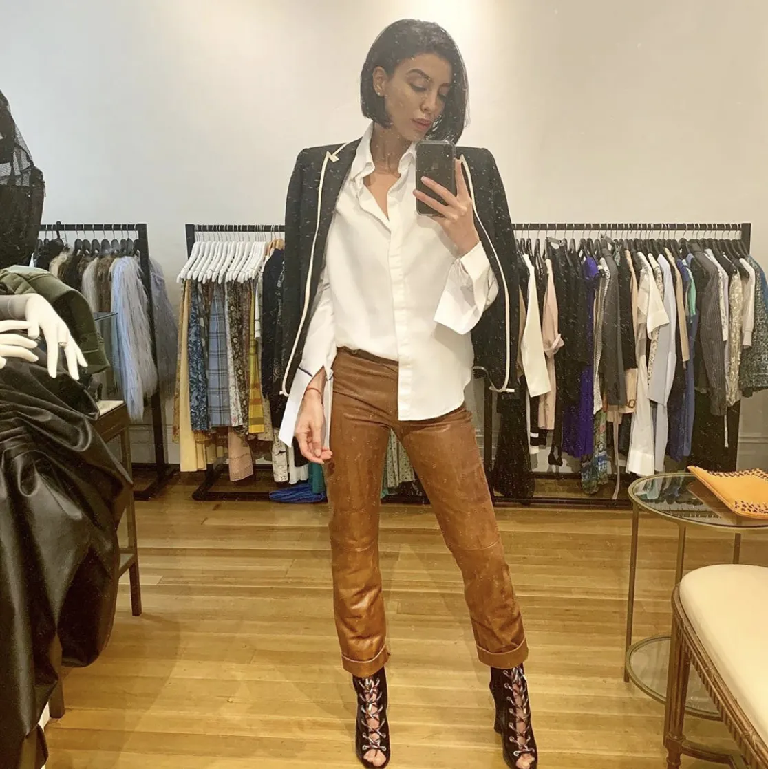 Celine Leather Pants