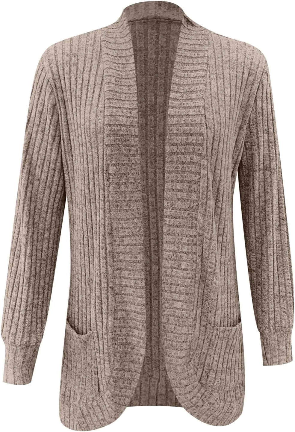 iLH Womens Loose Casual Cardigan Open Front Long Sleeve Chunky Cardigan Coat with Pocket Long Sleeve Cardigan Sweater