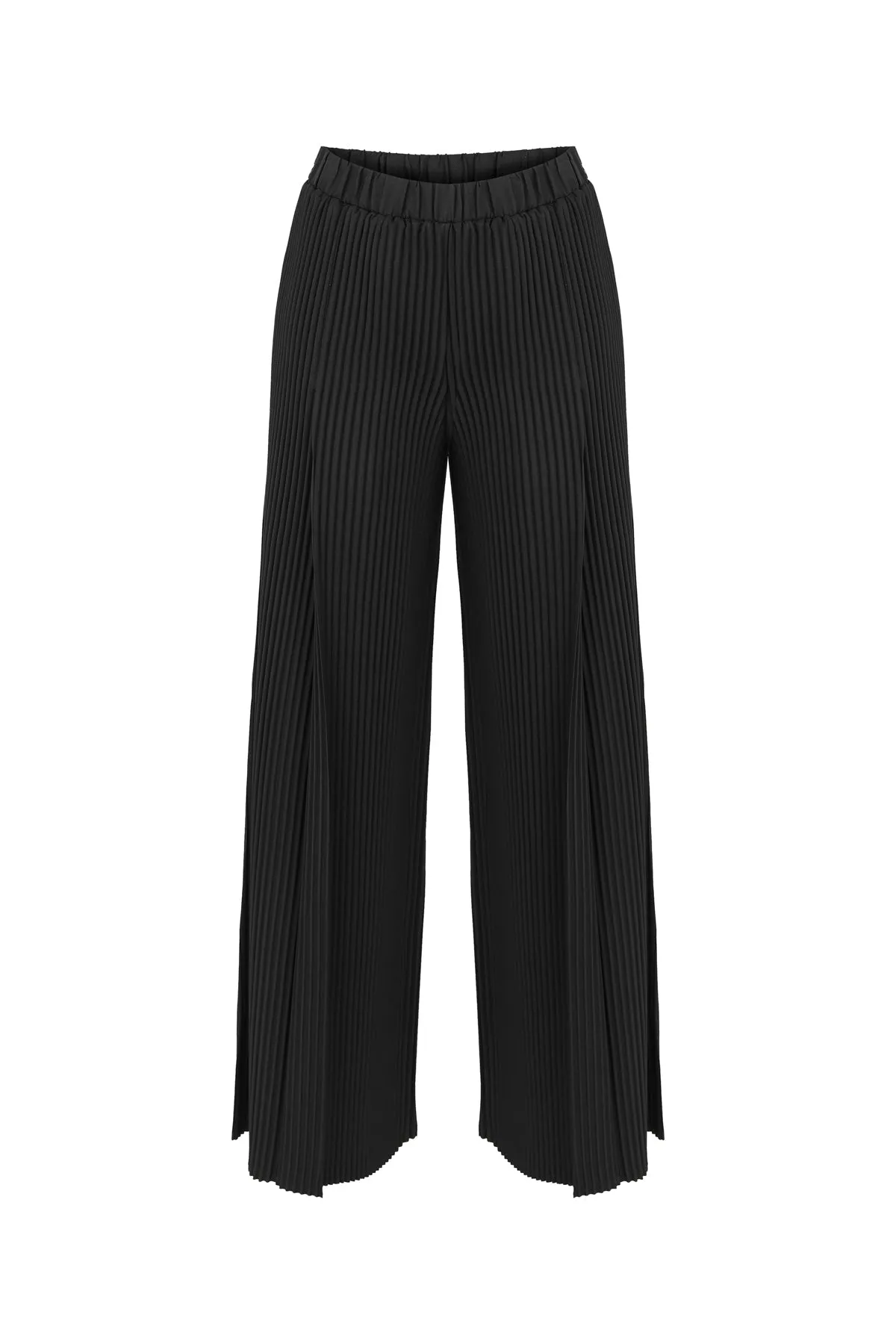 Nu Normal Waist Pleated Trouser Black