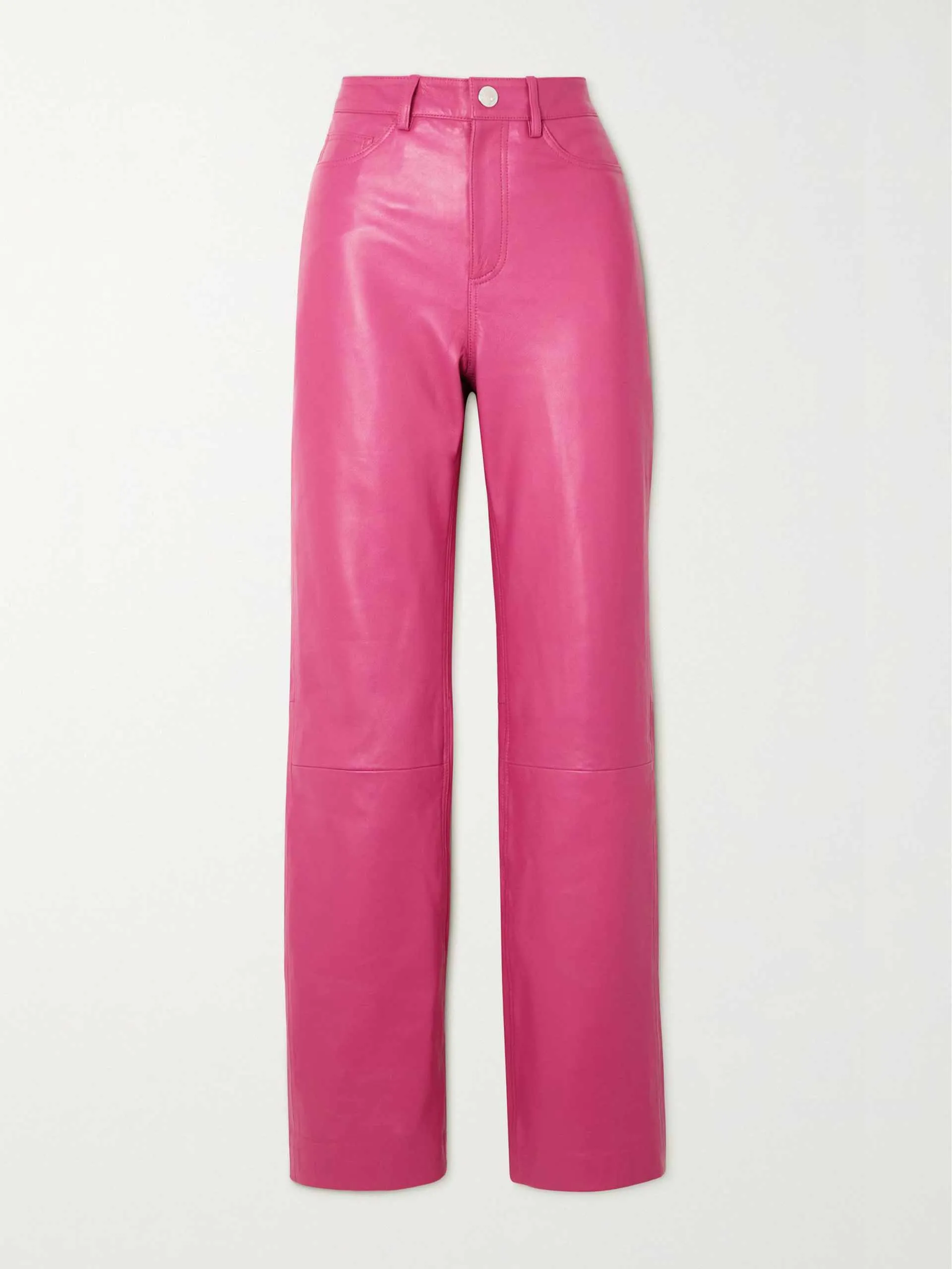 Pink leather pants