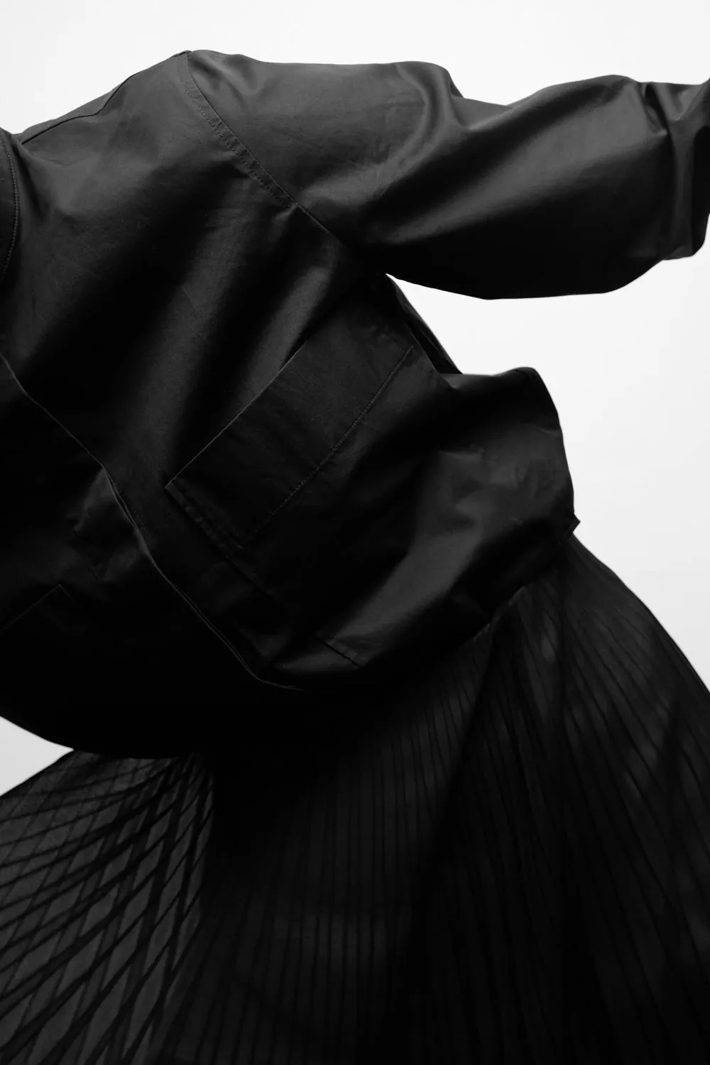 PLEATED LUCID BLACK SET SKIRT