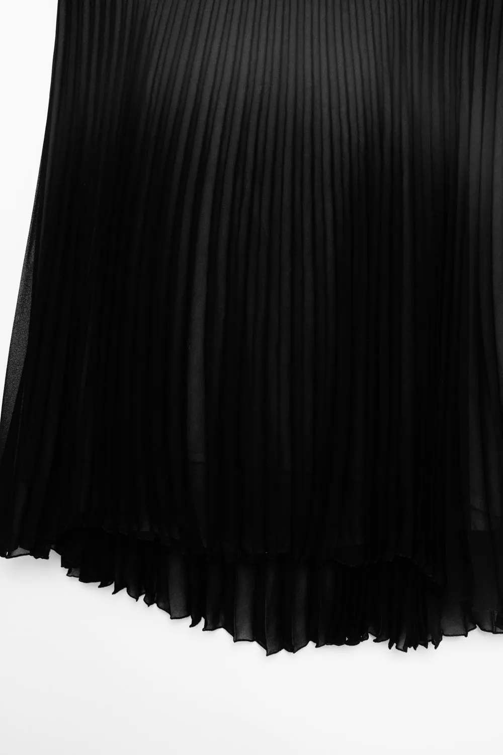 PLEATED LUCID BLACK SET SKIRT