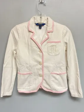 Ralph Lauren Size 6 White & Pink Cotton Girls Blazers