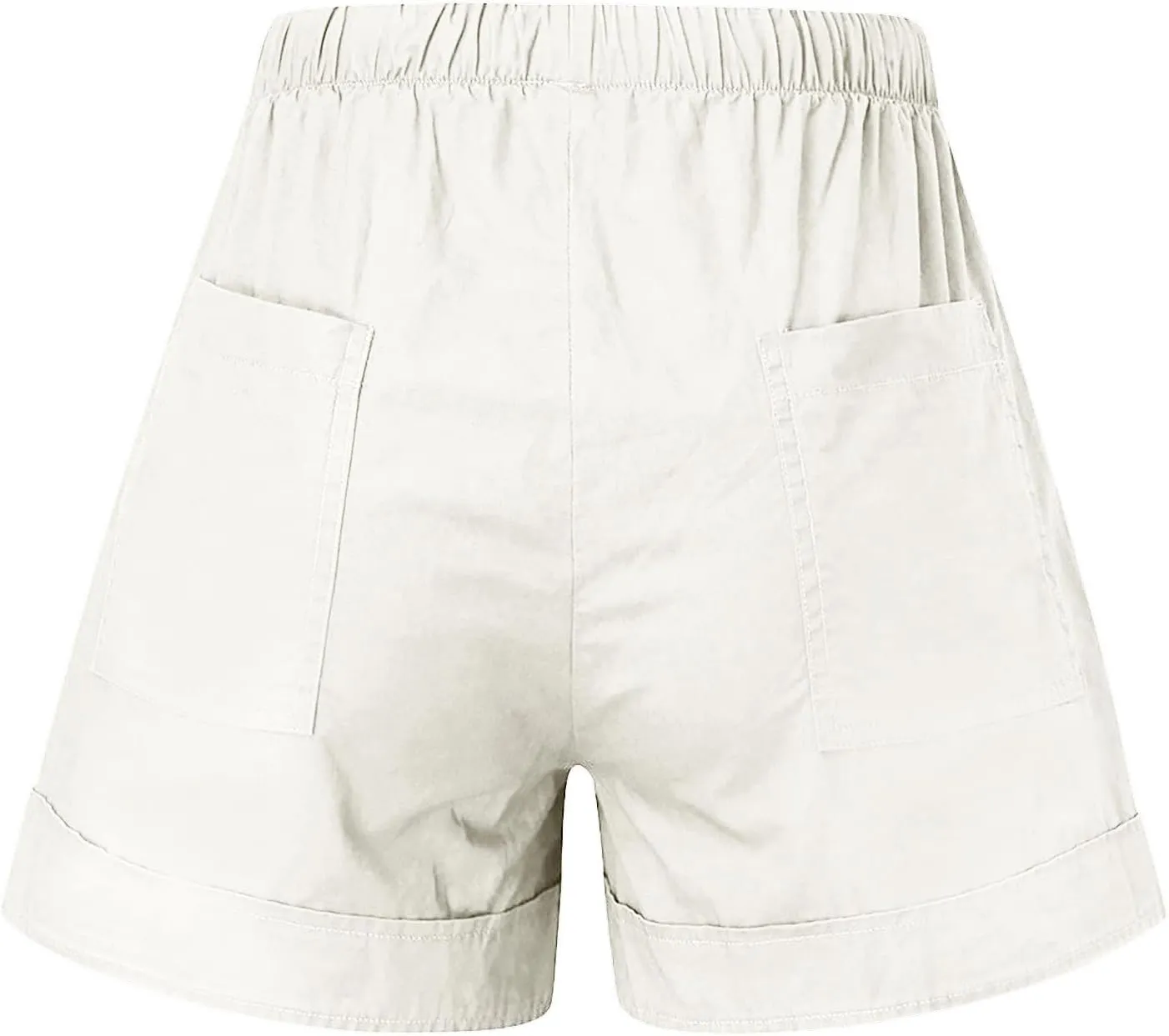 Shorts for Women Trendy Elastic High Waist Drawstring Casual Summer Shorts with Pocket Plus Size Lounge Shorts