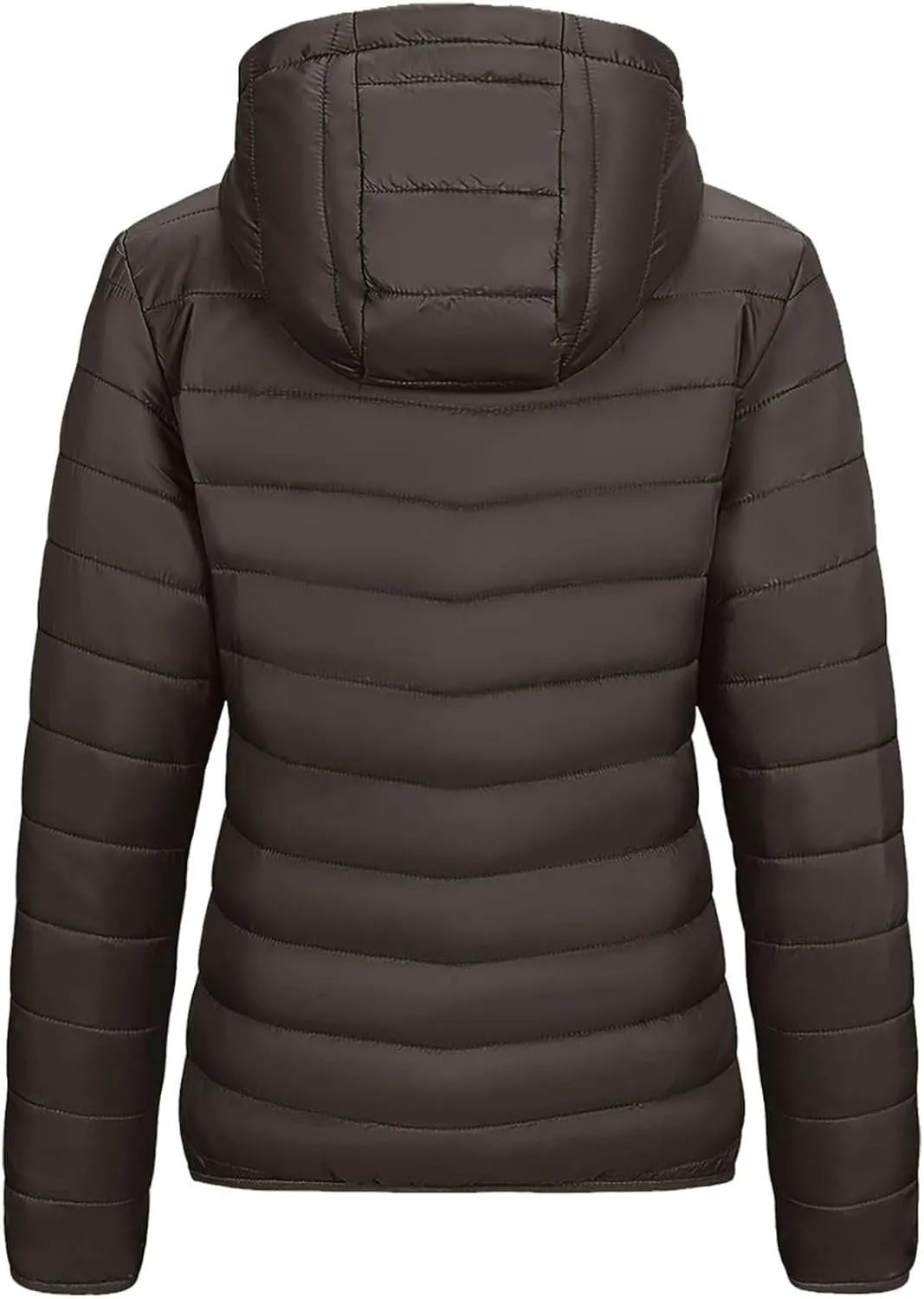 Women Winter Jackets Plus Size Packable Quilted Puffer Parka Coat Full Zip Hooded Down Jacket Outerwear with Hood