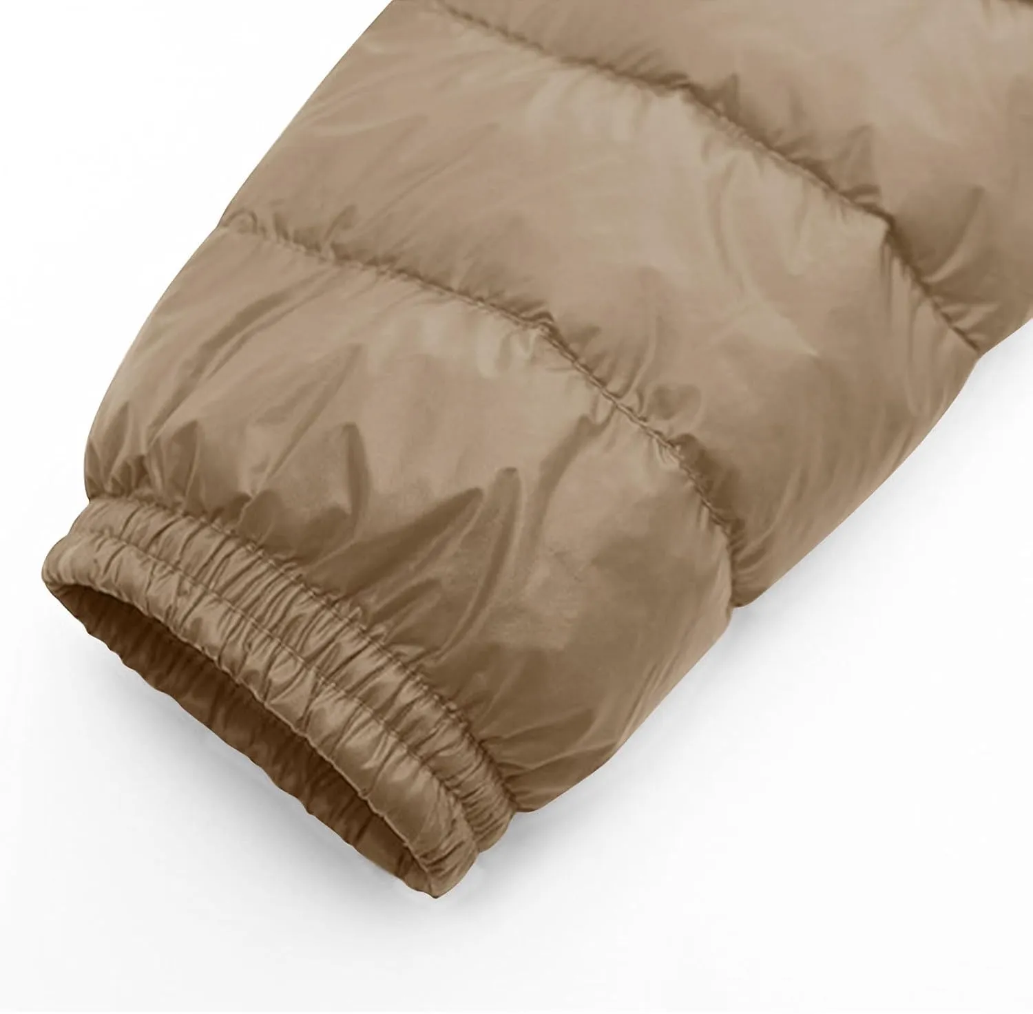 Women's Lightweight Mid Length Puffer Coat Insulated Packable Solid Hooded Zipper Down Jacket Warm Winter Coat