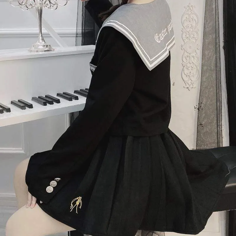 Women's Lolita Cartoon Embroidered Mini Pleated Skirts